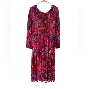 Soft Surroundings Elegant Floral Pink Dress